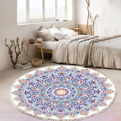 Thick Mandala Round Rug 120cm - Design 2