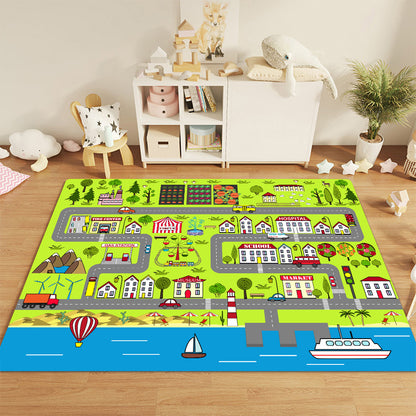 Kids Street Map Play Rug 120x180cm - Design 1