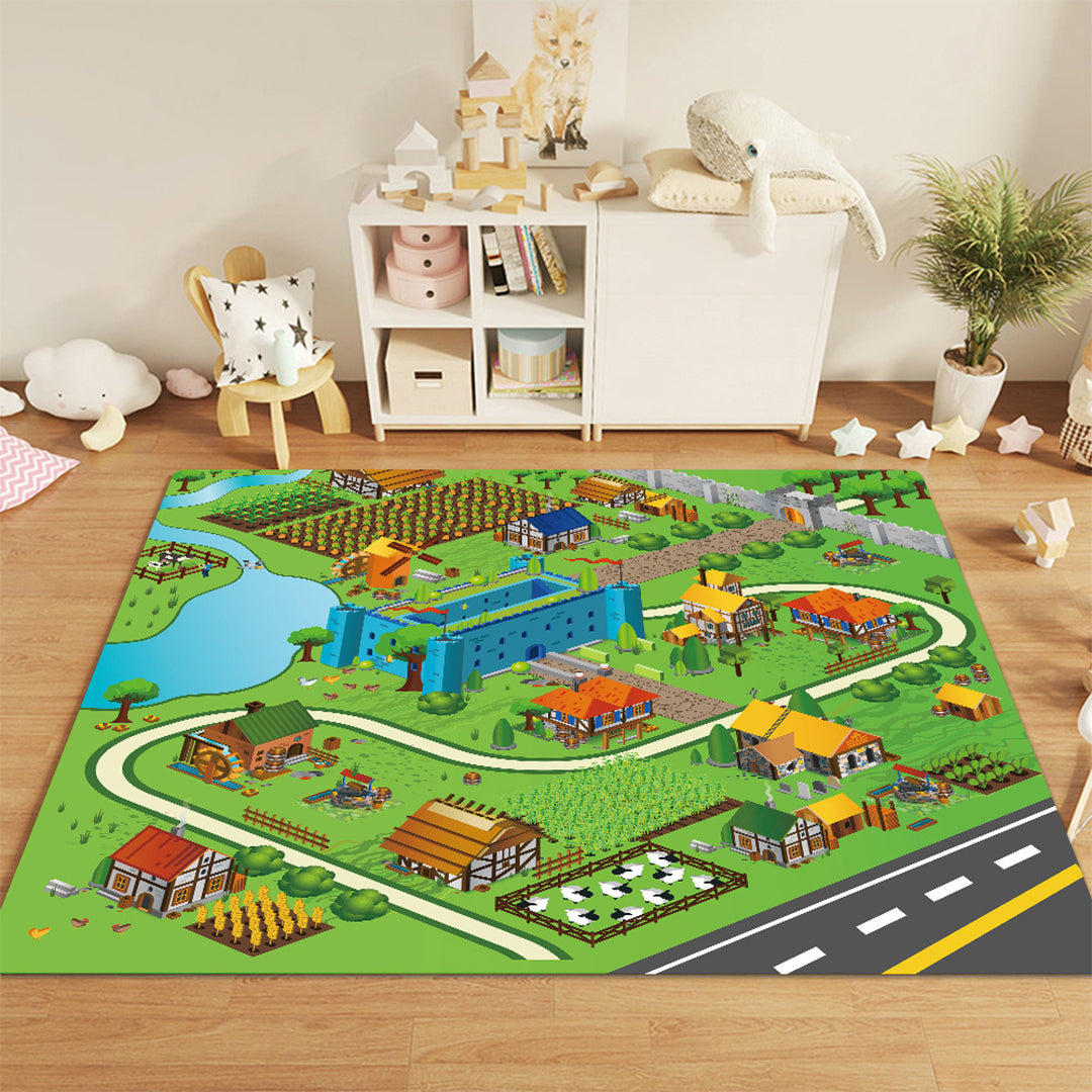 Kids Street Map Play Rug 120x180cm - Design 2