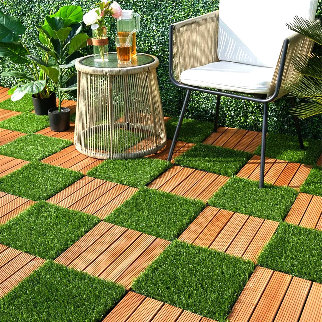 Bulk 11 Coffee Composite Interlocking Decking Tiles