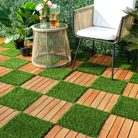 Bulk 11 Coffee Composite Interlocking Decking Tiles