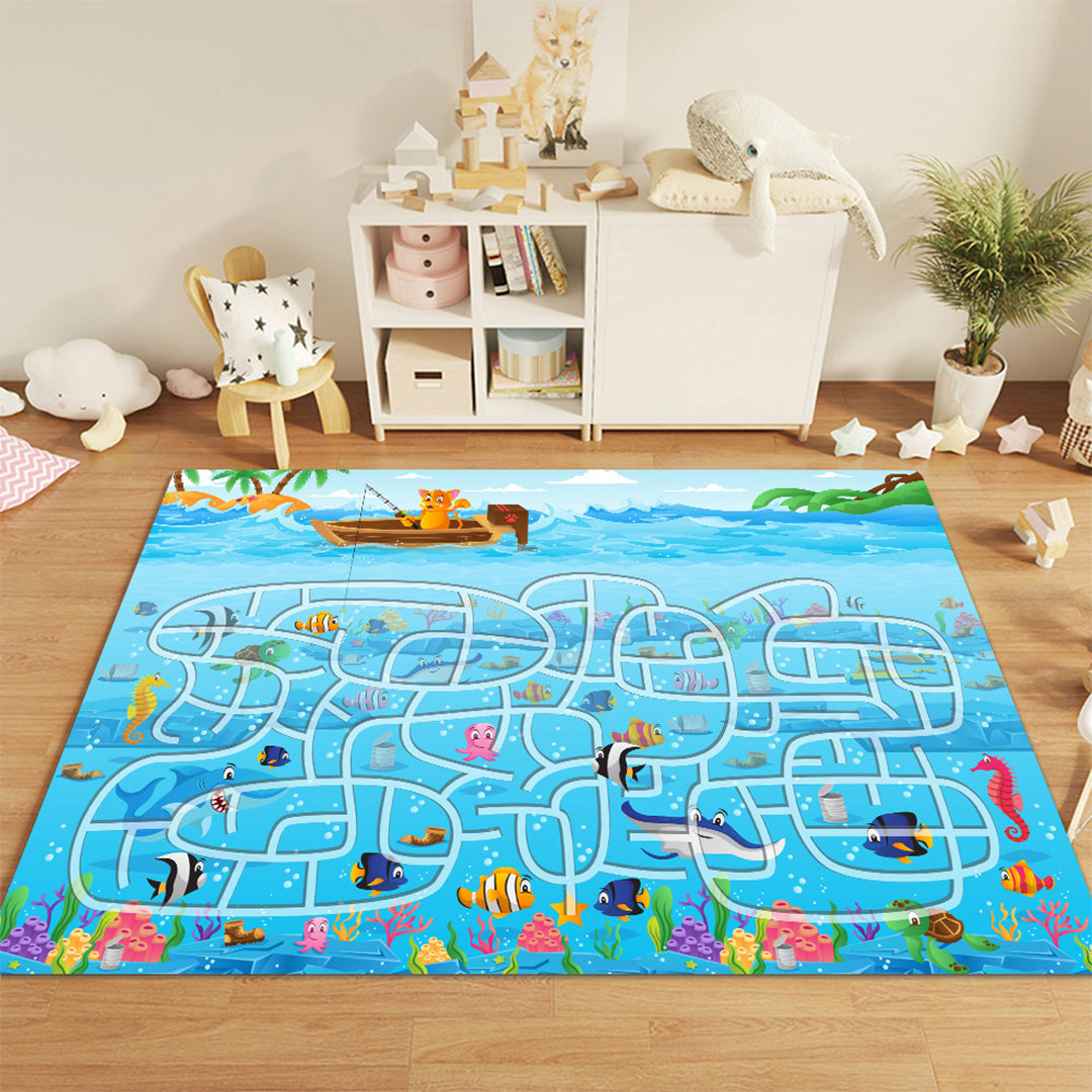 Kids Street Map Play Rug 120x180cm - Design 5