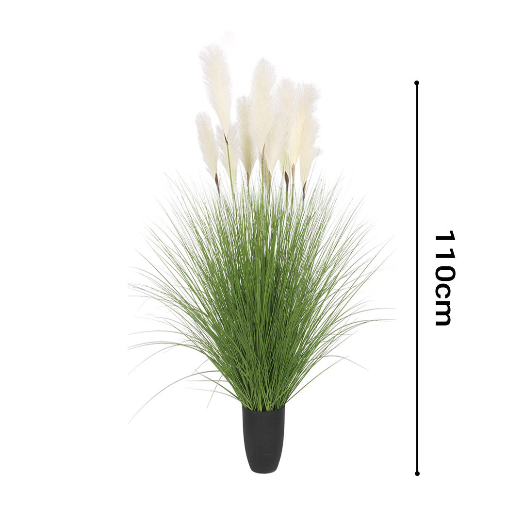 Artificial Potted Bulrush Reed Grass 110cm