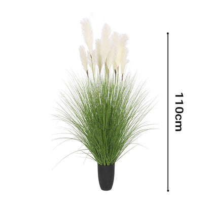 Artificial Potted Bulrush Reed Grass 110cm