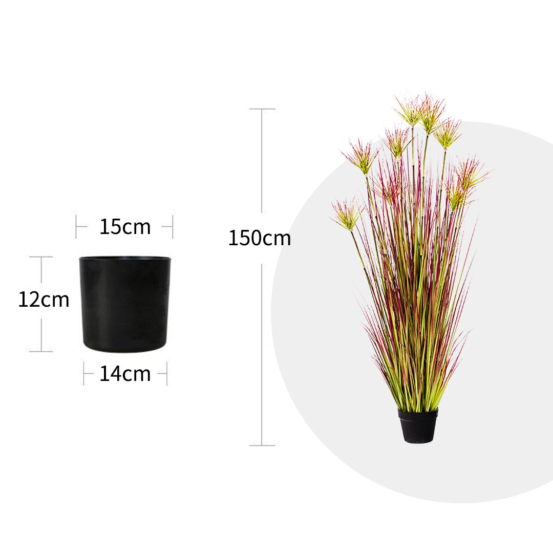 Artificial Papyrus Plant Purple-Red 150cm