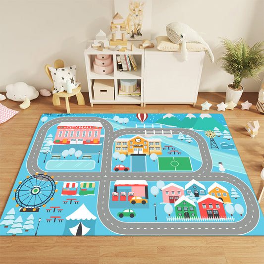 Kids Street Map Play Rug 120x180cm - Design 3