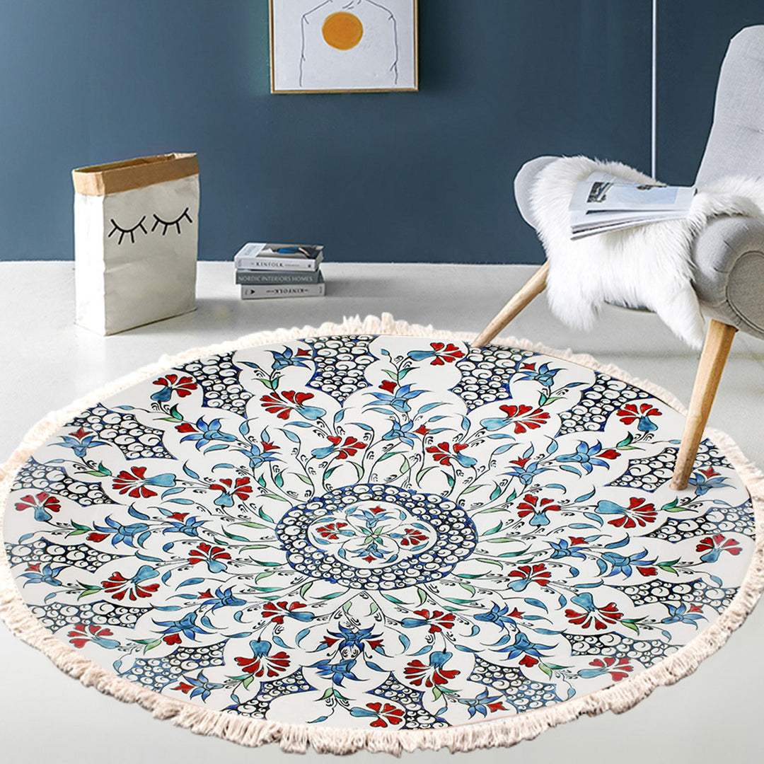 Thick Mandala Round Rug 120cm - Design 1