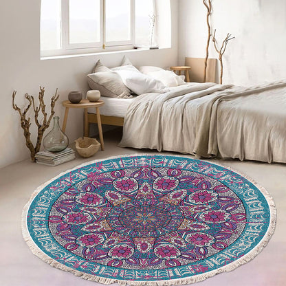 Mandala Area Rug 120cm for Living Room & Bedroom - Design 3