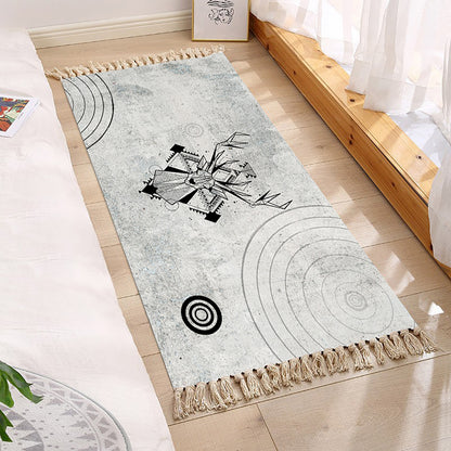 Woven Minimalist Tassel Area Rug 90x180cm