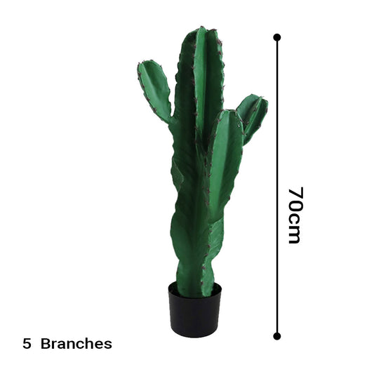 Artificial Cactus Plant 70cm with 5 Heads