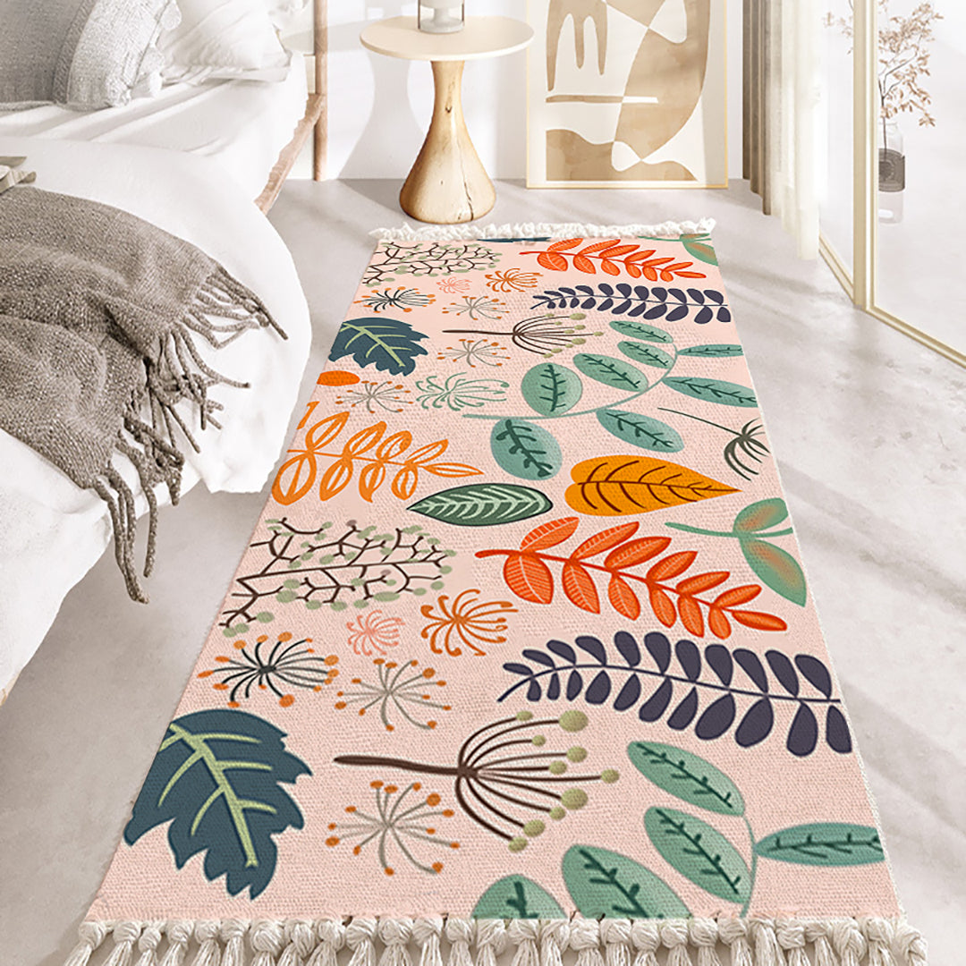 Handwoven Cotton Blend Area Rug 90x180cm