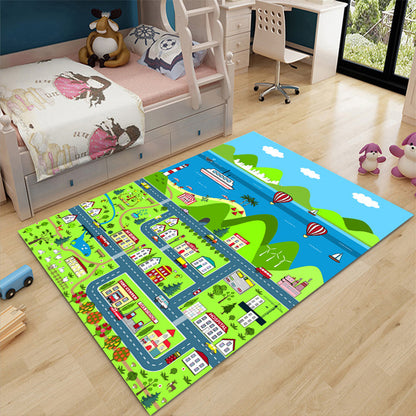 Kids Street Map Play Rug 120x180cm - Design 4
