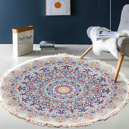Thick Mandala Round Rug 120cm - Design 2