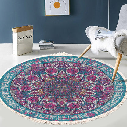 Mandala Area Rug 120cm for Living Room & Bedroom - Design 3
