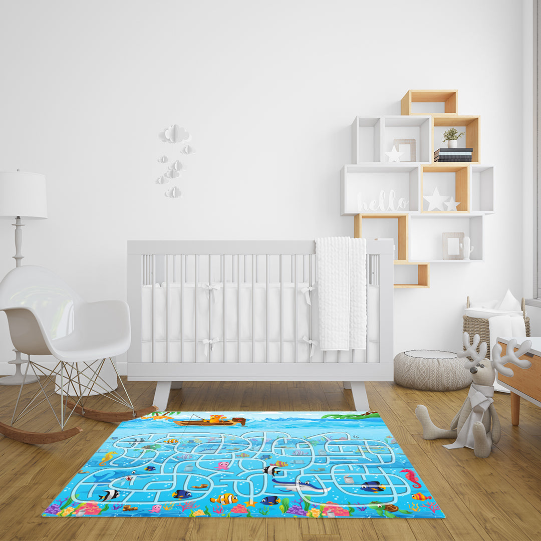 Kids Street Map Play Rug 120x180cm - Design 5