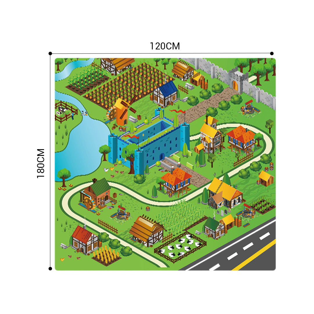 Kids Street Map Play Rug 120x180cm - Design 2