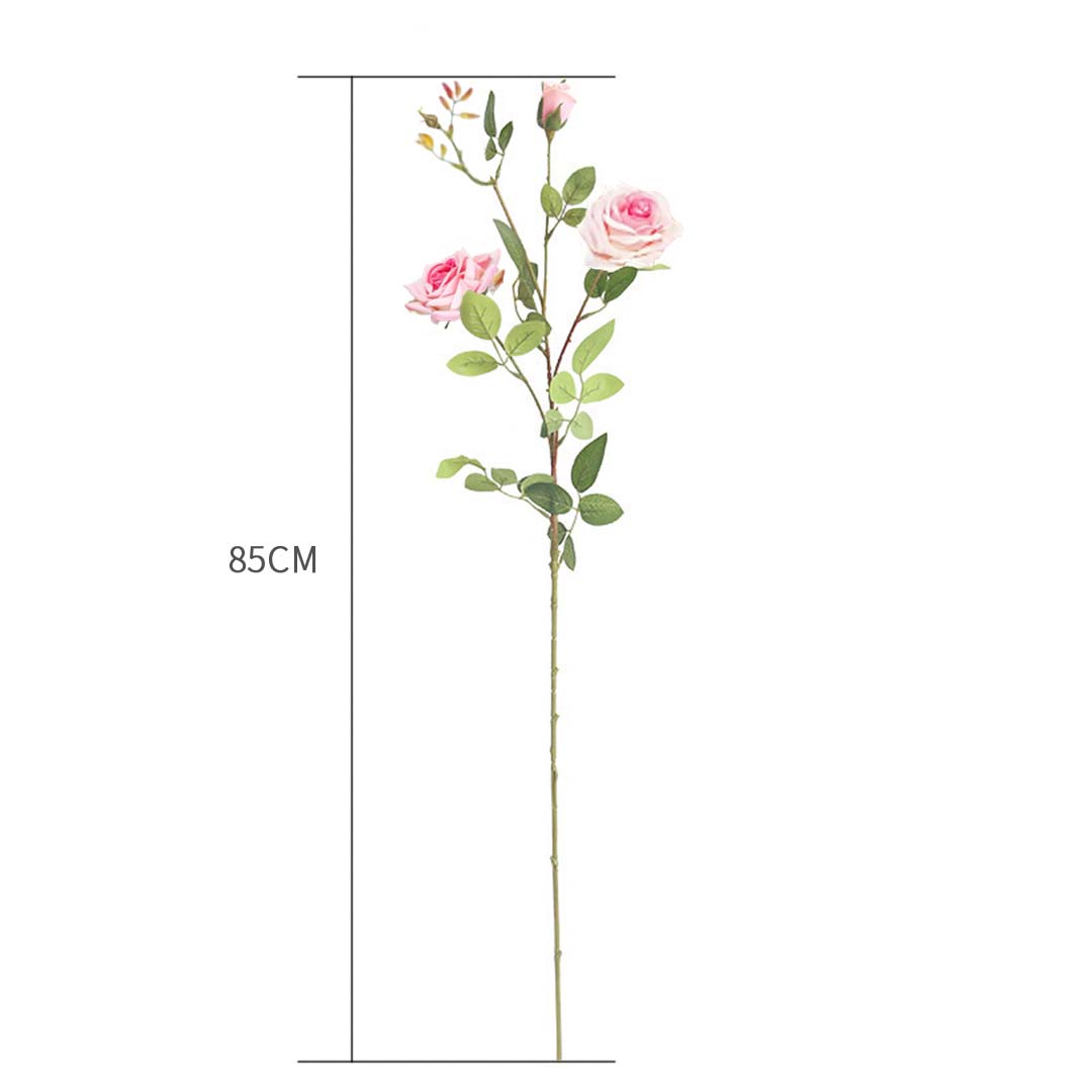 Bulk 12 Artificial Silk Roses 85cm Pink