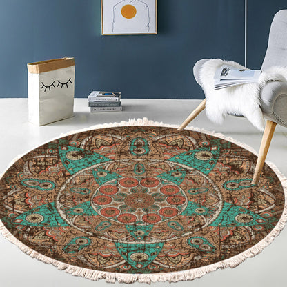 Thick Mandala Round Rug 90cm