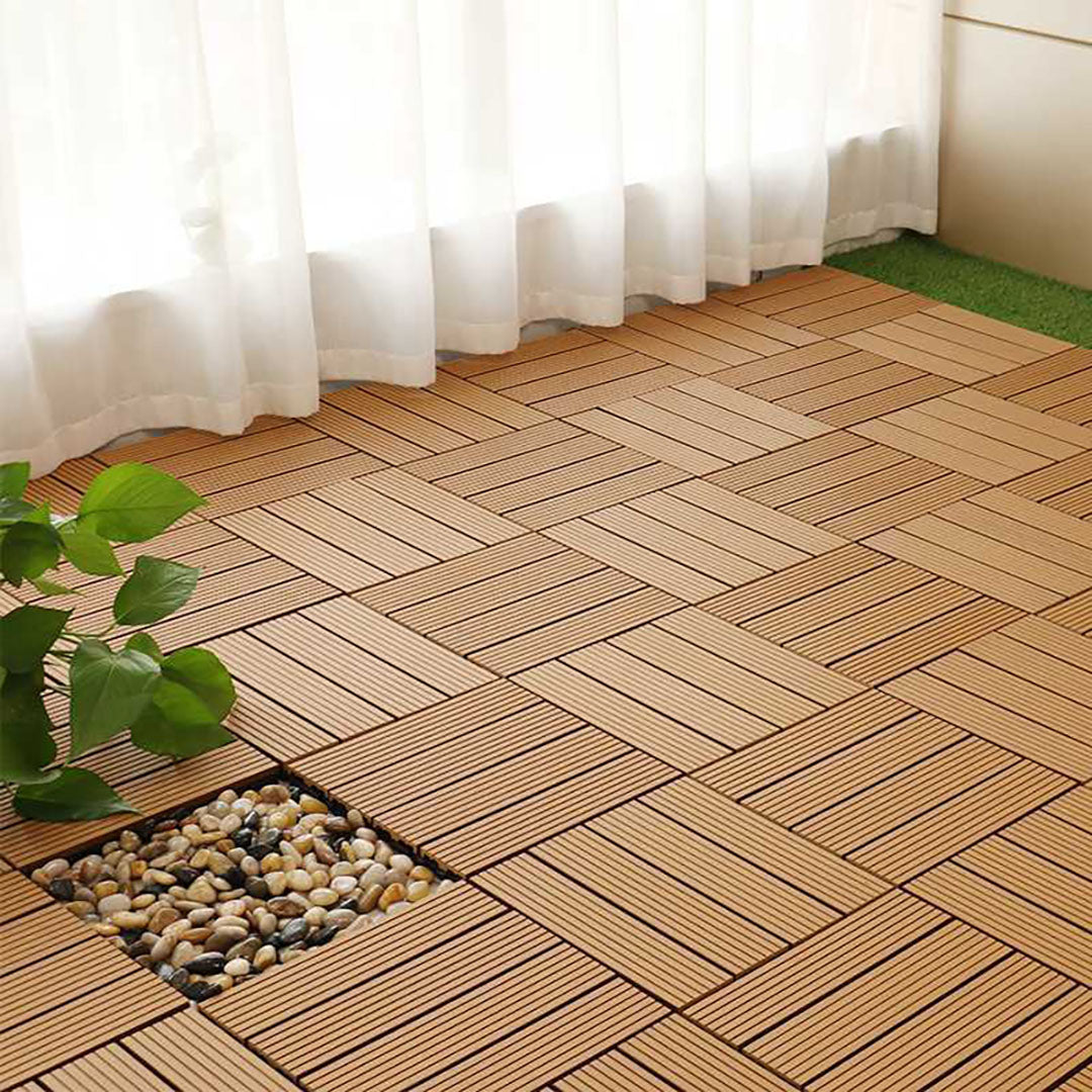 Bulk 11 Coffee Composite Interlocking Decking Tiles