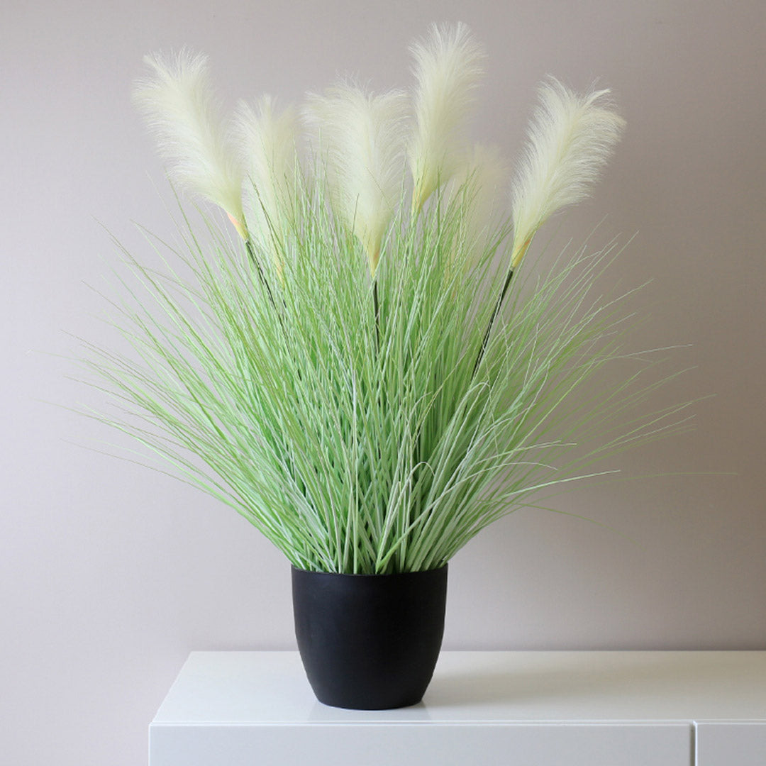 Artificial Potted Bulrush Reed Grass 110cm