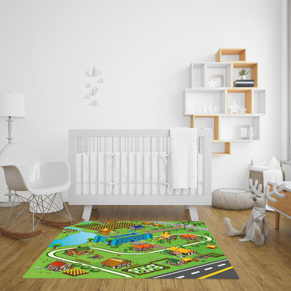 Kids Street Map Play Rug 120x180cm - Design 2