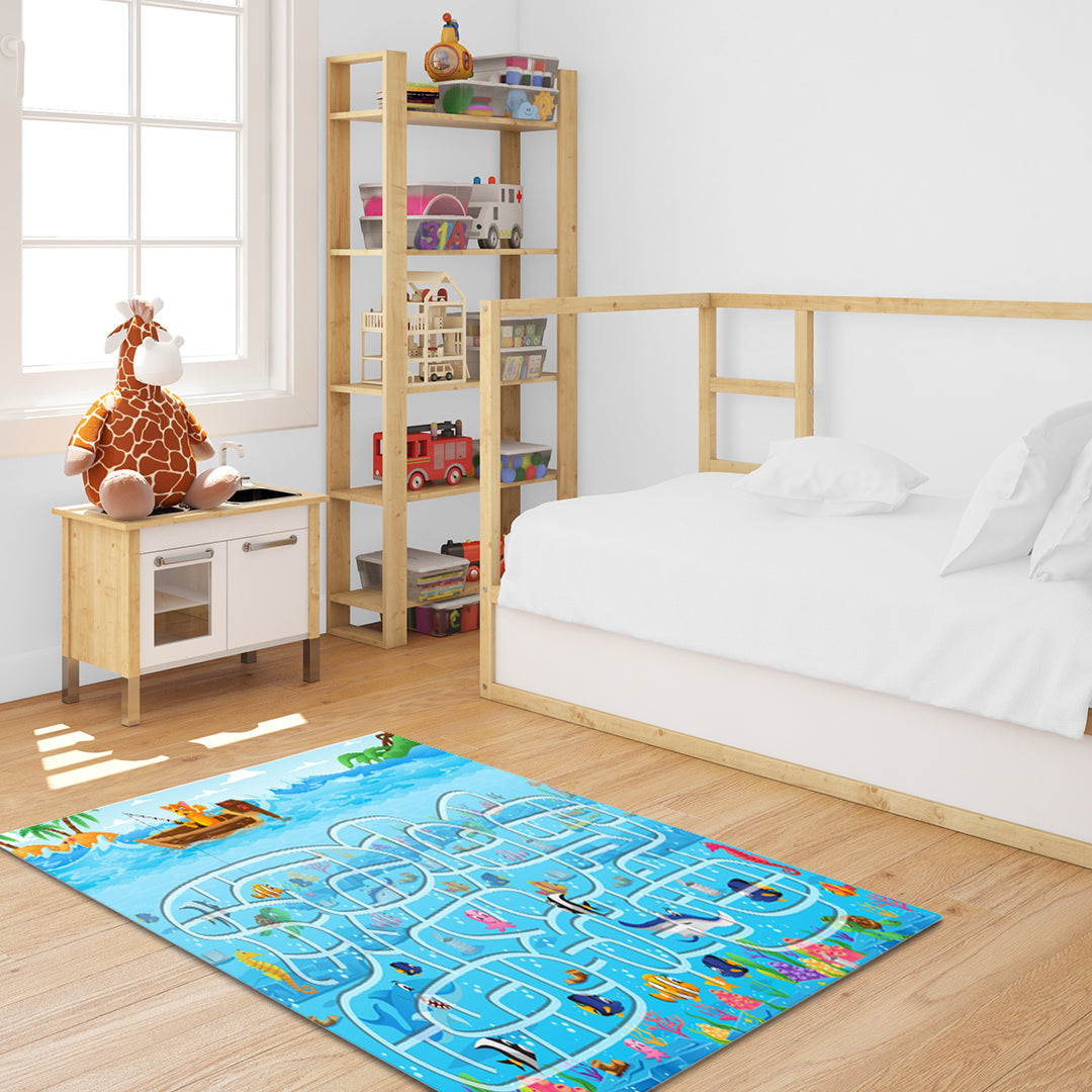 Kids Street Map Play Rug 120x180cm - Design 5