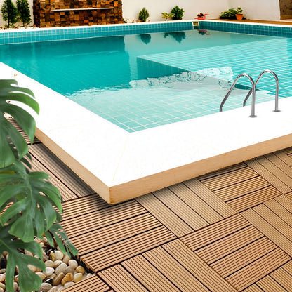 Bulk 11 Coffee Composite Interlocking Decking Tiles