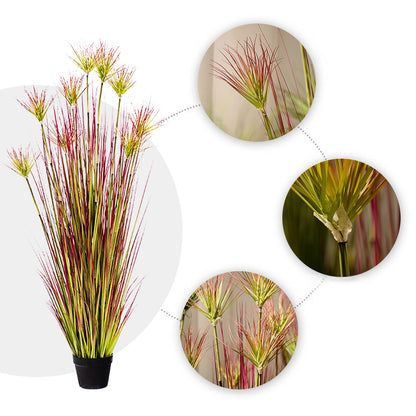 Artificial Papyrus Plant Purple-Red 150cm
