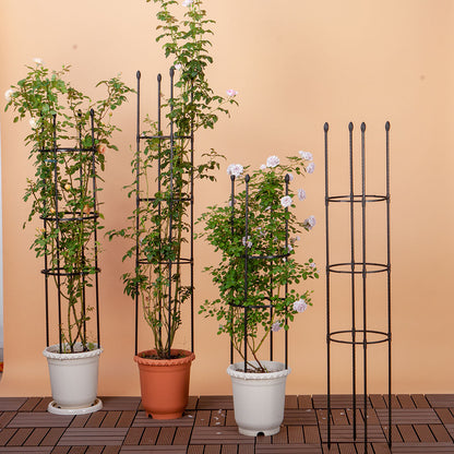 4-Bar Steel Plant Support Frame with Rings 163cm