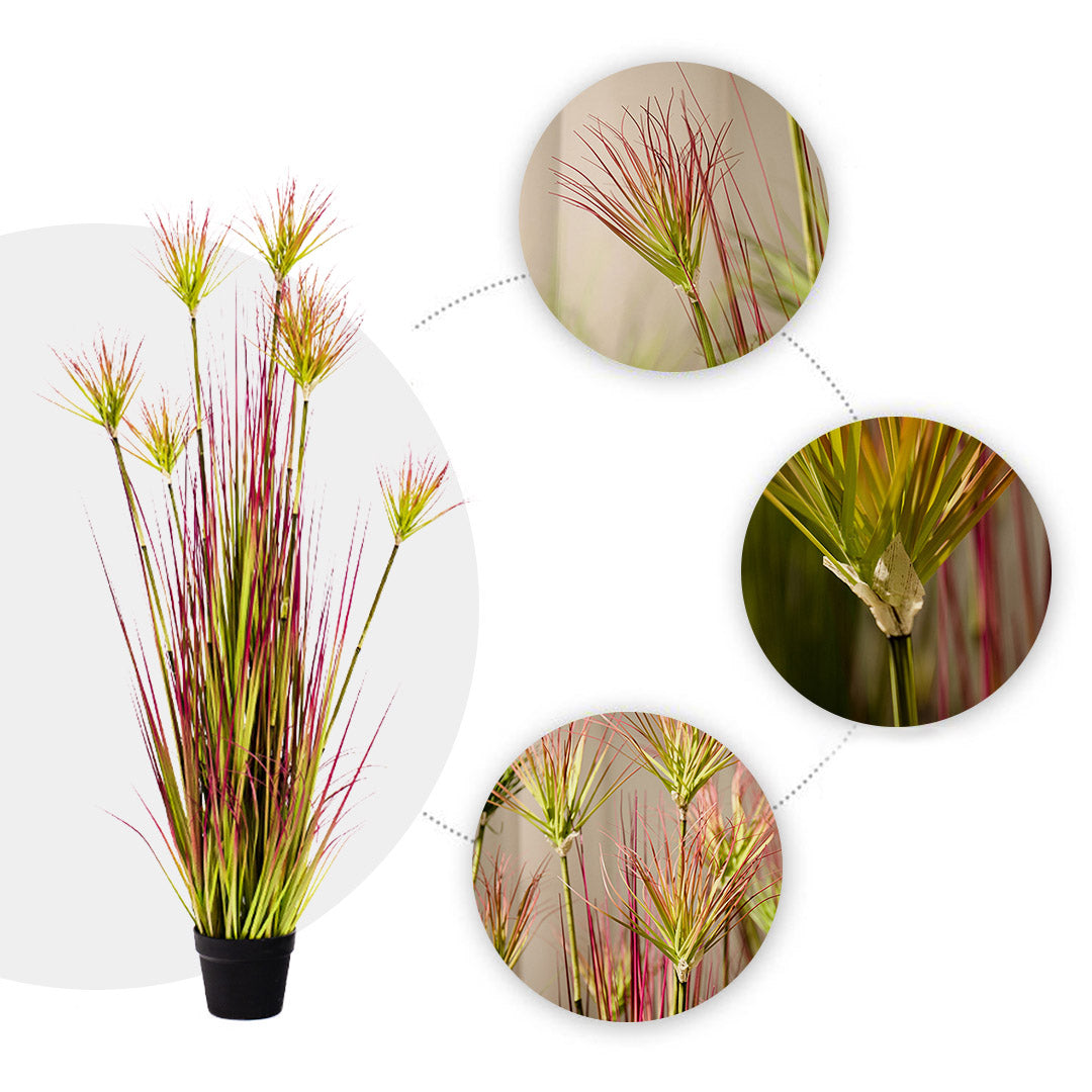Artificial Papyrus Plant Purple-Red 120cm