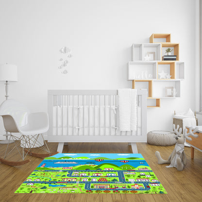 Kids Street Map Play Rug 120x180cm - Design 4