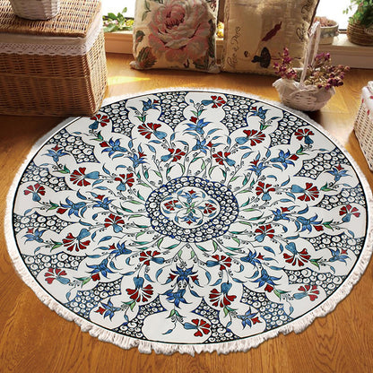 Thick Mandala Round Rug 120cm - Design 1