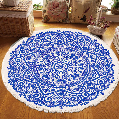 Indian Mandala Round Tapestry Rug 120cm