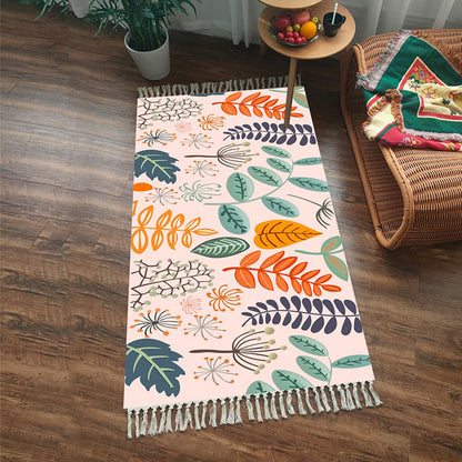 Handwoven Cotton Blend Area Rug 90x180cm