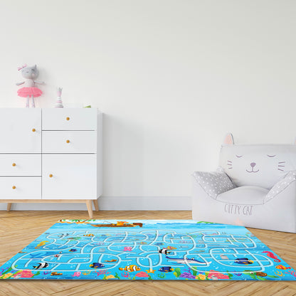 Kids Street Map Play Rug 120x180cm - Design 5