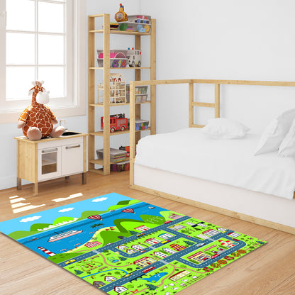 Kids Street Map Play Rug 120x180cm - Design 4