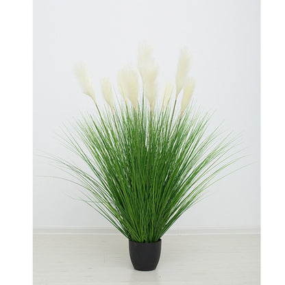 Artificial Potted Bulrush Reed Grass 110cm