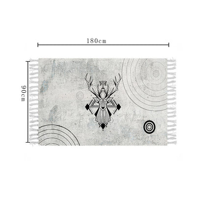 Woven Minimalist Tassel Area Rug 90x180cm