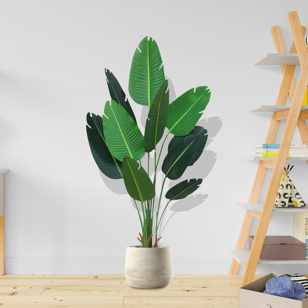Artificial Bird of Paradise Tree 180cm with Seagrass Basket