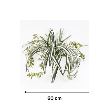 Artificial Faux Hanging Spider Plant Bush 60cm