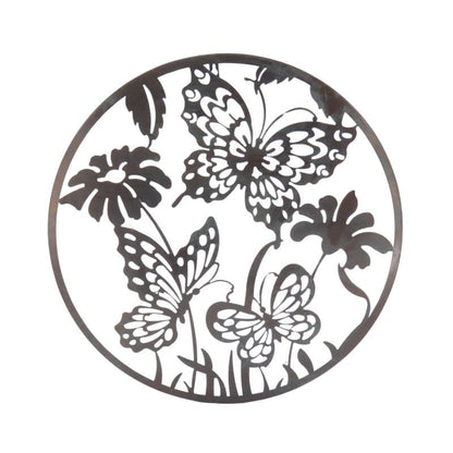 Laser Cut Round Butterflies Wall Art 60cm