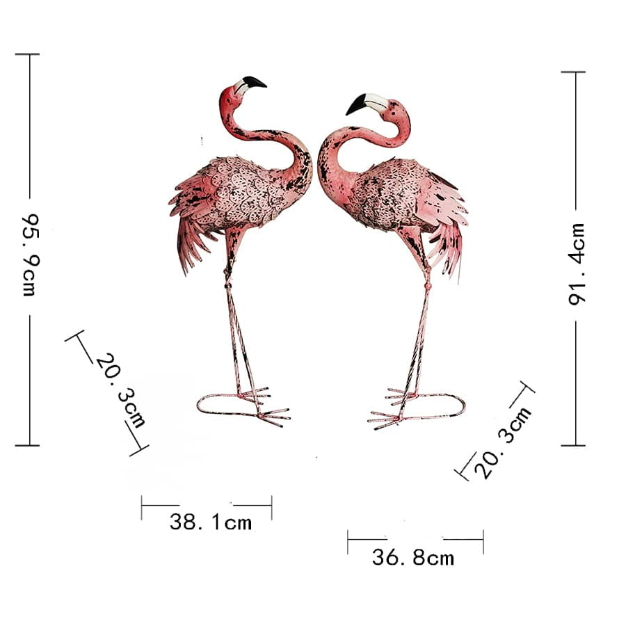 Set 2 Asst Flamingo Statues 96cm - Image 4