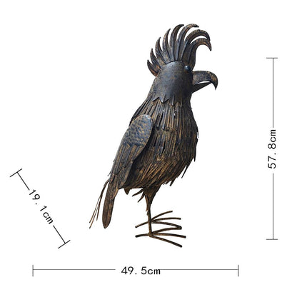 Rustic Cockatoo Garden Statue 66cm - Image 5