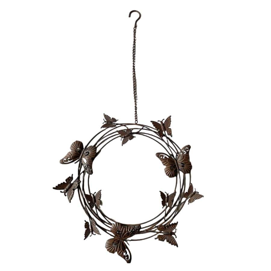 Hanging Circle Of Butterflies On Chain 36cm