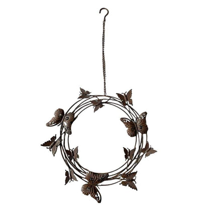 Hanging Circle Of Butterflies On Chain 36cm