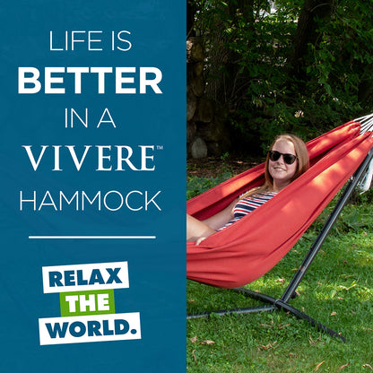 Vivere Brazilian Style Sunbrella Hammock - Crimson
