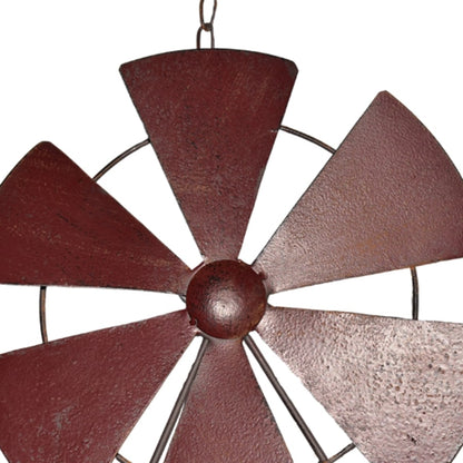 Hanging Welcome Windmill w Bell + Butterflies 88cm - Image 5