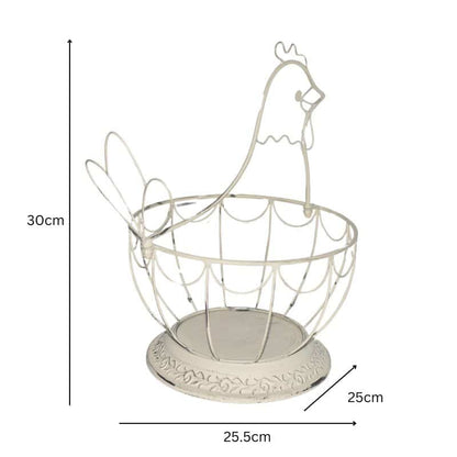 Chicken Shape Footed Bowl / Basket 30cm - Image 4