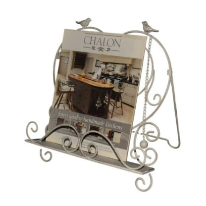 Heart Shape Recipe / Book Stand w Birds 35cm