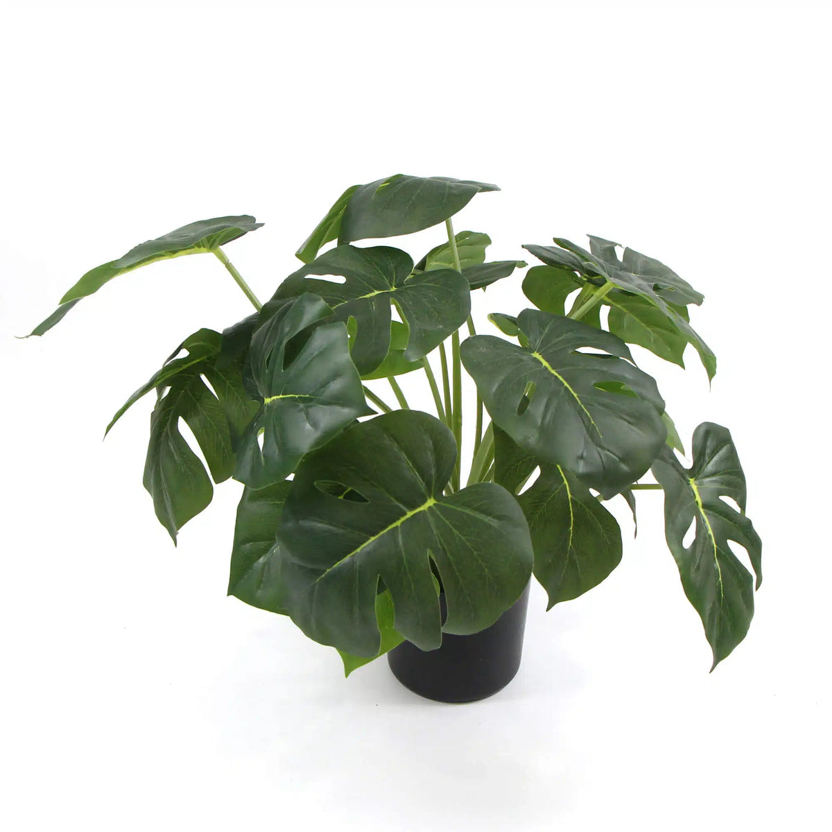 Dense Potted Artificial Monstera Deliciosa Plant With Real Touch Leaves 50cm - Image 3